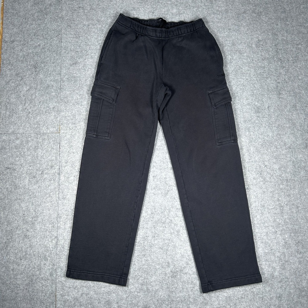 TNA Sweatfleece Cozy Fleece Sweatpants Womens 2XS Washed Black Cargo Mega Fit